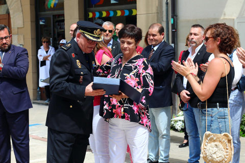 Imágenes del homenaje en Sangüesa a Bonifacio Martín y Julián Embid