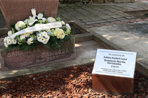 Imágenes del homenaje en Sangüesa a Bonifacio Martín y Julián Embid