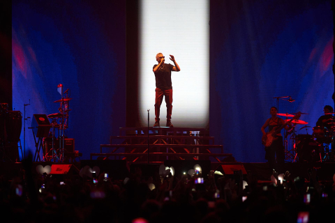 El Pabellón Navarra Arena acogió la actuación del cantante este sábado, 3 de  junio