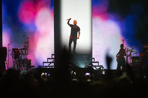 El Pabellón Navarra Arena acogió la actuación del cantante este sábado, 3 de  junio