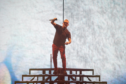 El Pabellón Navarra Arena acogió la actuación del cantante este sábado, 3 de  junio