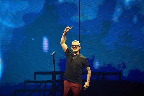 El Pabellón Navarra Arena acogió la actuación del cantante este sábado, 3 de  junio