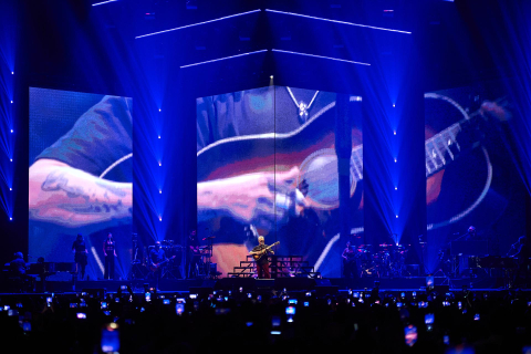 El Pabellón Navarra Arena acogió la actuación del cantante este sábado, 3 de  junio