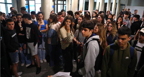 Fotos del primer día de Selectividad en Navarra.