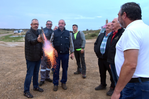 Entrada por El Paso de las Bardenas de las ovejas procedentes del Pirineo en la tradicional trashumancia