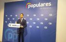 El diputado del PP por Navarra, Sergio Sayas, en la rueda de prensa

EUROPA PRESS

03/10/2023