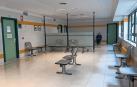 Sala de espera del centro de salud Santa Ana de Tudela casi vacía, en octubre del año pasado