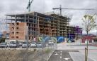Edifico en construcción en el sector Eulza de Barañáin y parte de la urbanización realizada y cerrada Edifico en construcción en el sector Eulza de Barañáin y parte de la urbanización realizada y cerrada
