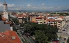Vista general del Ensanche de Pamplona, con la Avenida Baja Navarra en primer plano