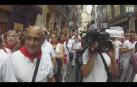 Un periodista de Diario de Navarra ha grabado los altercados desde dentro