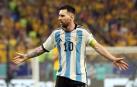 Lionel Messi, en el partido de octavos que enfrentó a Argentina contra Australia Lionel Messi, en el partido de octavos que enfrentó a Argentina contra Australia