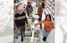 Catalina Palacios Romero, la primera de la derecha, asumió la gestión de Librería Arcoíris, de Tudela, en 2018. Su  fundador fue Ángel Pescador Martínez, en la imagen, delante de su hija, Ana; y de su mujer, Margarita Garijo Fernández. “La última semana de febrero de 1986”, arrancó la trayectoria del pozo de sabiduría habilitado en la calle Camino  Caritat.