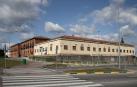 Vista de la comisaría de Policía Foral en Beloso donde se proyecta la construcción de viviendas