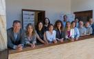 Foto de los participantes en el estreno de Motores DNavarra, en la casa de cultura Fray Diego tras su celebración