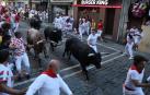 Octavo encierro de San Fermín en el tramo de Mercaderes