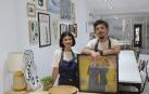 Itsaso Jiménez Iribarre y Cristian Soto Martínez, en su nuevo local de la calle Felipe Gorriti de Pamplona