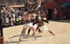 Las luchas de gladiadores son uno de los principales atractivos de esta fiesta