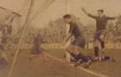 Vergara tras marcar en el campo de San Juan en los años 30
