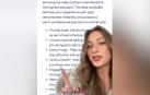 Felicity Abbott explica el anuncio en su perfil de TikTok