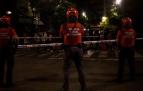 Imagen de un agente de Policía Foral, durante un dispositivo estos sanfermines