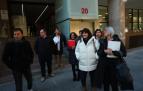 Los representantes sindicales tras la reunión con Salud