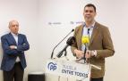 Rueda de prensa del presidente del PP de Navarra, Javier García, y José Cruz Pérez-Lapazarán
