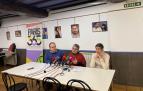 Rueda de prensa del presidente de la Fundación Gizakia Herritar, Josean Villanueva, y la coordinadora, Myriam Gómez