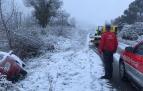 Cinco accidentes en Navarra por la nieve en las carreteras