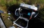 Cinco jóvenes heridos en un accidente antes del peaje de Zuasti en la AP-15