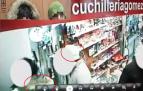 Imagen del vídeo captada por las cámaras de la cuchillería.