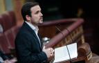 El coordinador federal de Izquierda Unida (IU), Alberto Garzón, en la tribuna del Congreso de los Diputados