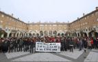 Acto en Orkoien para rechazas la agresión sexual contra una vecina