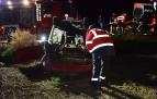 Un herido grave tras sufrir una salida de vía en Falces