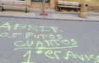 Aparecen pintadas contra María Chivite en Cintruénigo