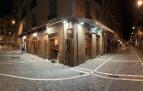 Poca gente en las terrazas de Pamplona a partir de las 23.00 horas de este martes, 11 de mayo, cuando el toque de queda ha sido levantado por el TSJN tras levantarse el estado de alarmaa