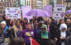 Concentración en la plaza del Castillo de Pamplona por el Día de la Mujer