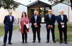 Ponentes del curso sobre el terrorismo en las aulas: Tomás Caballero Martínez, Montserrat Torija, José Luis Arasti, Carlos Gimeno y Florencio Domínguez