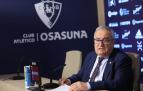 Luis Sabalza, en la rueda de prensa de presentación de su equipo de trabajo tras haber sido proclamado presidente