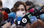La presidenta de la Comunidad de Madrid, Isabel Díaz Ayuso, atiende a los medios tras la Junta Directiva Nacional del Partido Popular