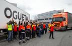 Varios camioneros, en la Ciudad del Transporte en Imárcoain