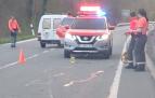 Agentes de Policía Foral, en el lugar del suceso