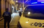 Una patrulla de la Policía Municipal, en el Casco Antiguo de Pamplona