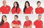 Kiko Matamoros, Desirée Rodríguez, Ainhoa Cantalapiedra, Ignacio de Borbón. Abajo, Anabel Pantoja, Juan Cruz, Charo Vega y Nacho Palau