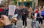 Juevintxo y quinto peldaño de la escalera de San Fermín en Pamplona