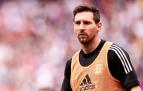 Messi durante un entrenamiento con Argentina en Bilbao