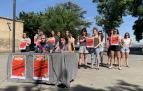 Lectura del comunicado de Herri Sanferminak en la plaza de la O de Pamplona