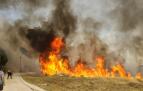 Fotos del incendio producido entre Obanos y Legarda en las cercanías de la localidad de Legarda.
