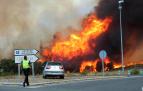 Fotos del incendio de Arguedas que ha obligado al desalojo de Sendaviva y de viviendas de Valtierra