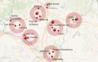 Principales focos de los incendios