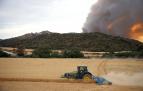 Fotos de los incendios en Navarra este lunes. Incendio de Gallipienzo.